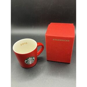 Starbucks‎ Coffee Espresso Cup Mug - Red - 2015 - 3 oz. - In Original Box